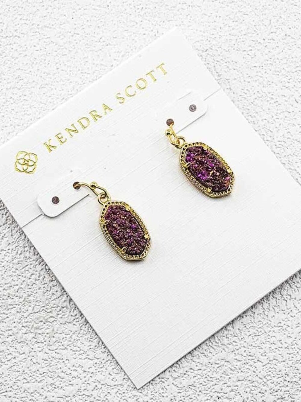Kendra Scott Purple Crystal Spike Earrings
